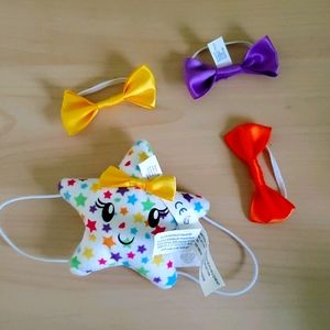Build A Bear Star Stuffed Animal with Bows Bundle